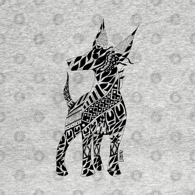 the mexican xoloitzcuintle dog the hound hell ecopop in totonac patterns by jorge_lebeau